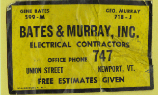 Bates & Murray Advertisement